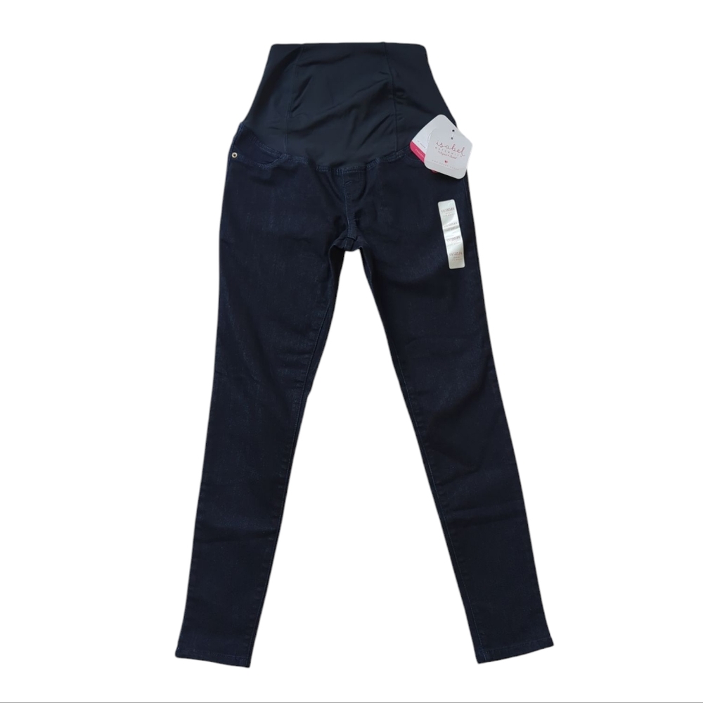 NWT Isabel Maternity Crossover Panel Jegging 0/25R Dark Denim Wash Blue